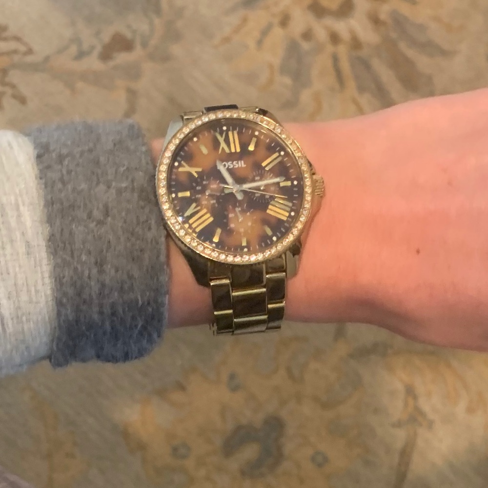Tortoise face Gold Watch